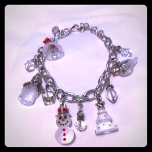 Brighton silver and etched glass holiday bracelet